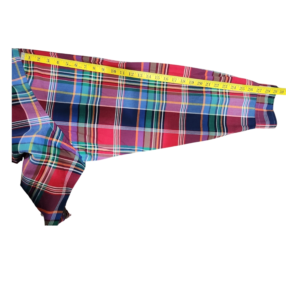 NWT Polo Ralph Lauren Men's Big & Tall Plaid Oxford Shirt, Red/‎ Blue, 4XLT - Picture 11 of 13